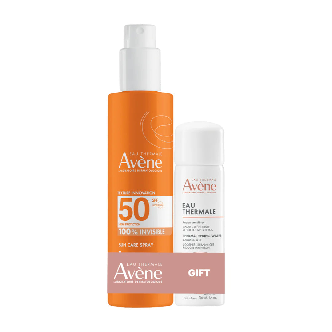 Avène Buy Avène Sunscreen spray SPF50+ 200ml Get Avène Thermal Spring Water Spray 50ml