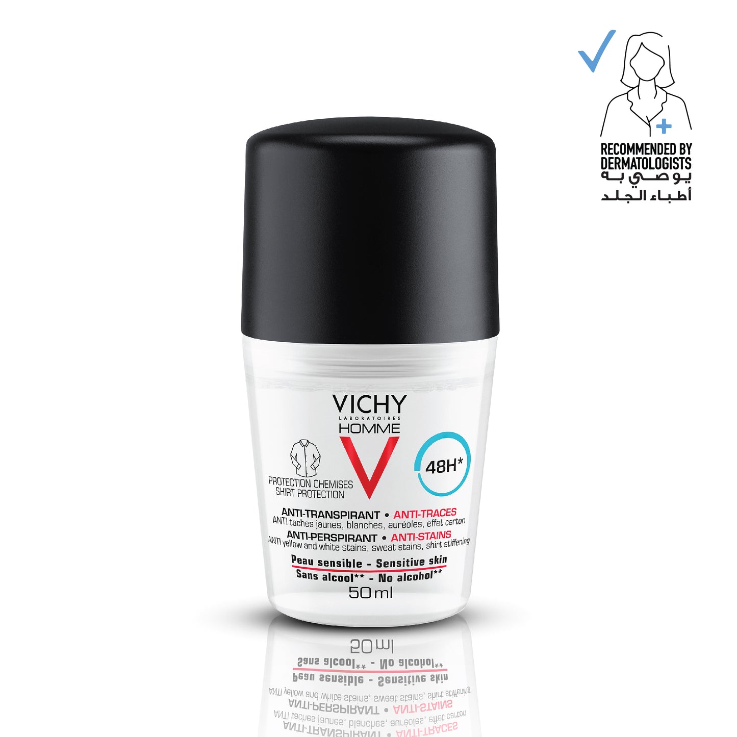 Vichy Homme 48 Hours Anti-Perspirant/Stain Deodorant for Men 50ml