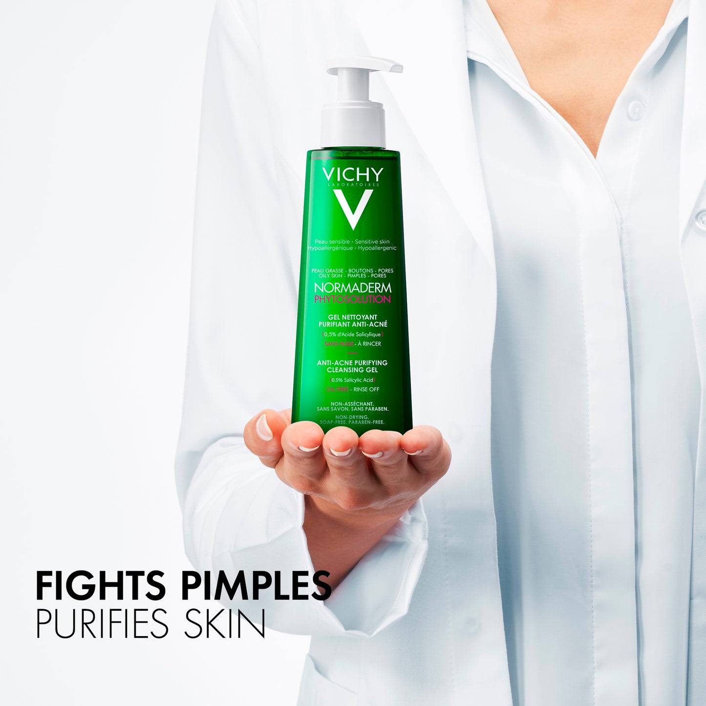 Vichy Normaderm Phytosolution Face Cleanser Gel for Oily/Acne Skin with Salicylic Acid