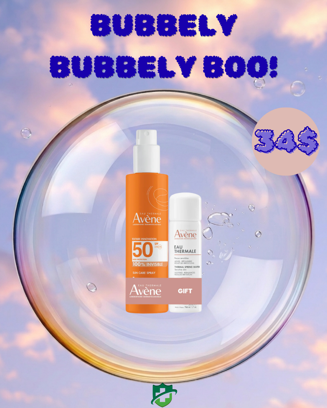BBB Avène Buy Avène Sunscreen spray SPF50+ 200ml Get Avène Thermal Spring Water Spray 50ml