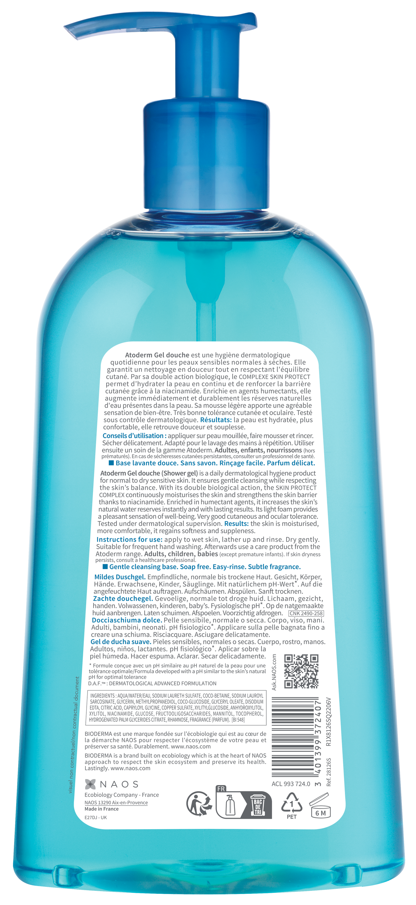 BIODERMA ATODERM SHOWER GEL 500ML