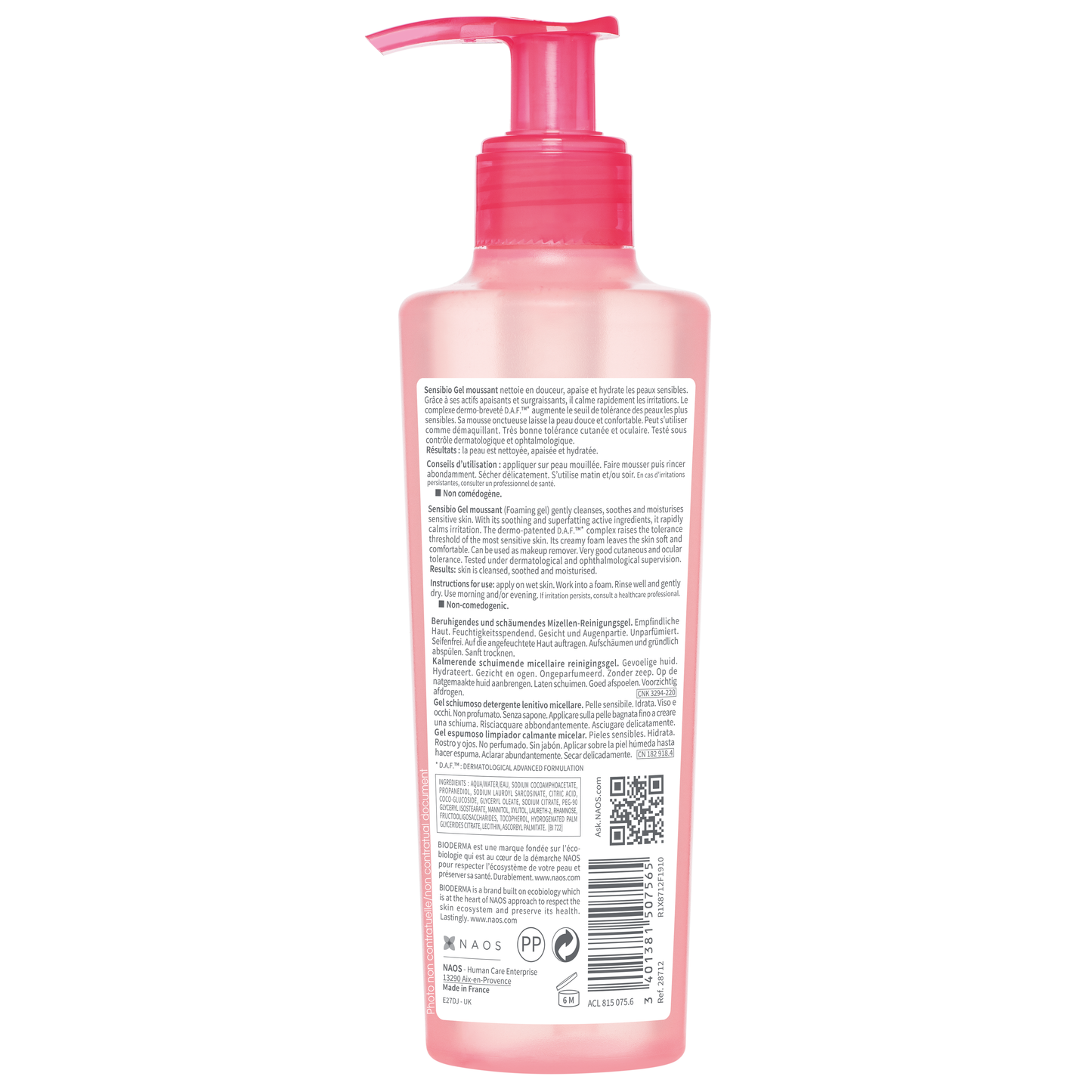 BIODERMA SENSIBIO GEL MOUSSANT 500ml