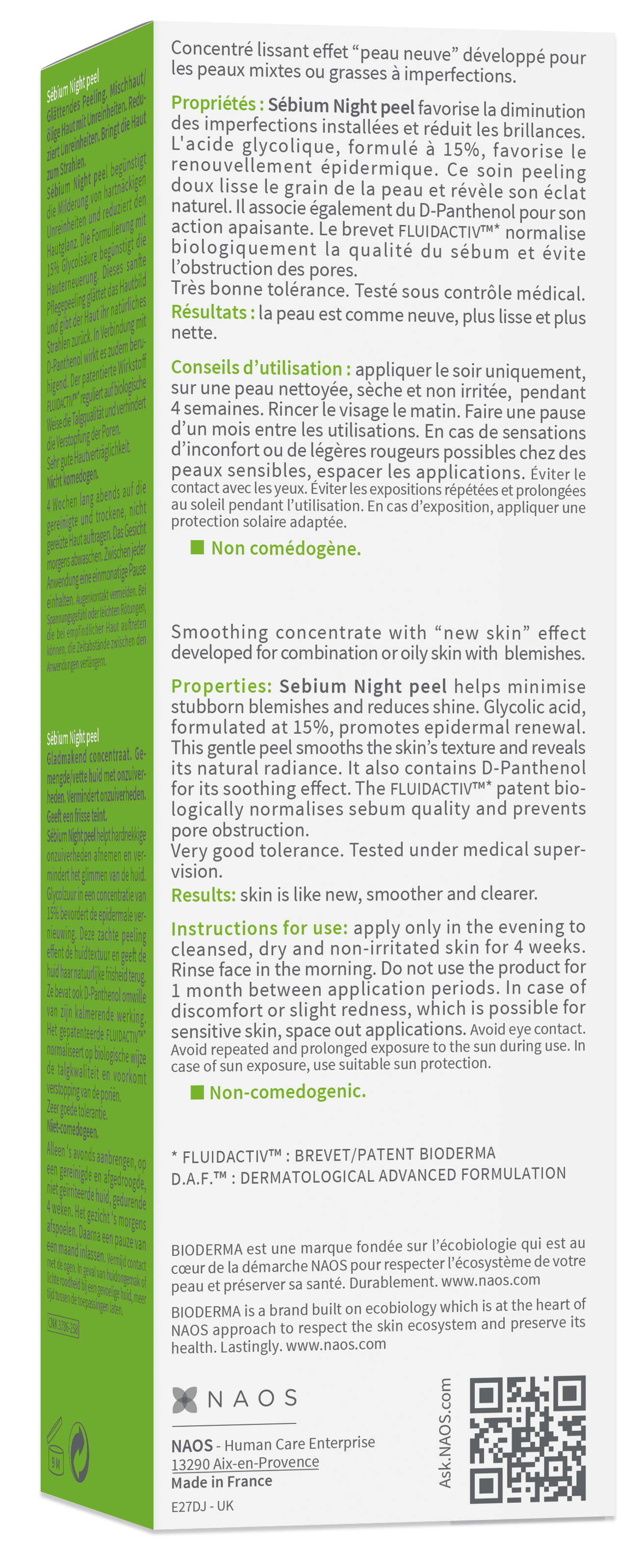 BIODERMA SÉBIUM NIGHT PEEL 40ML