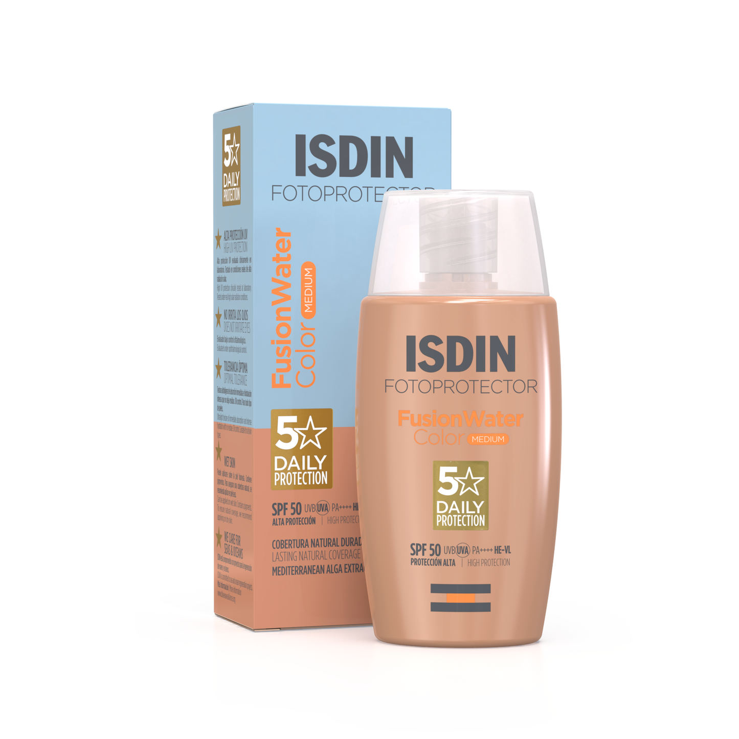 ISDIN Fotoprotector Fusion Water MAGIC Color MEDIUM SPF 50+ - 50ml