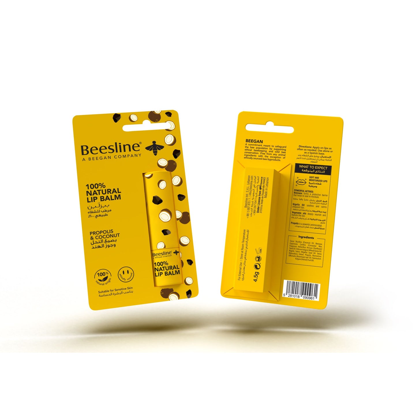 Beesline 100% Natural Lip Balm - Propolis & Coconut