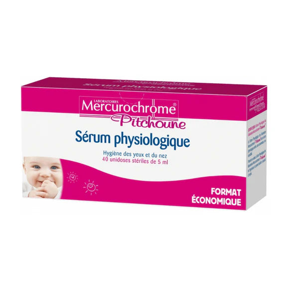 MERCUROCHROME Serum Physiologique- 40 Single Doses Of 5 ml