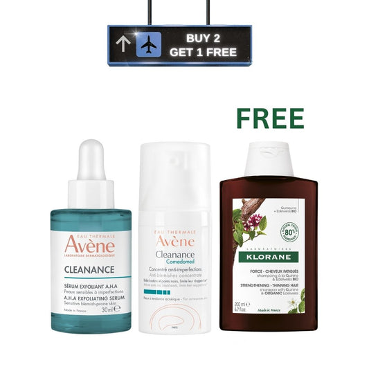 AVENE CLEANANCE SERUM EXFOLIANT A.H.A 30ML+AVENE EAU THERMALE CLEANANCE COMEDOMED CONCENTRE ANTI-IMPERFECTIONS 30ML