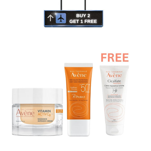 AVENE VITAMIN ACTIV CG CREME INTENSIVE ECLAT 50ML + AVENE B-PROTECT SPF50+ 30ML FREE ZONE