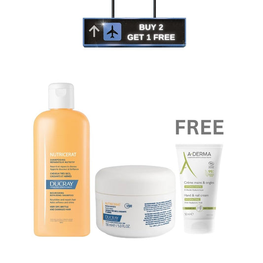 DUCRAY NUTRICERAT MASQUE 150ml + DUCRAY NUTRICERAT SHAMP 200ML FREE ZONE