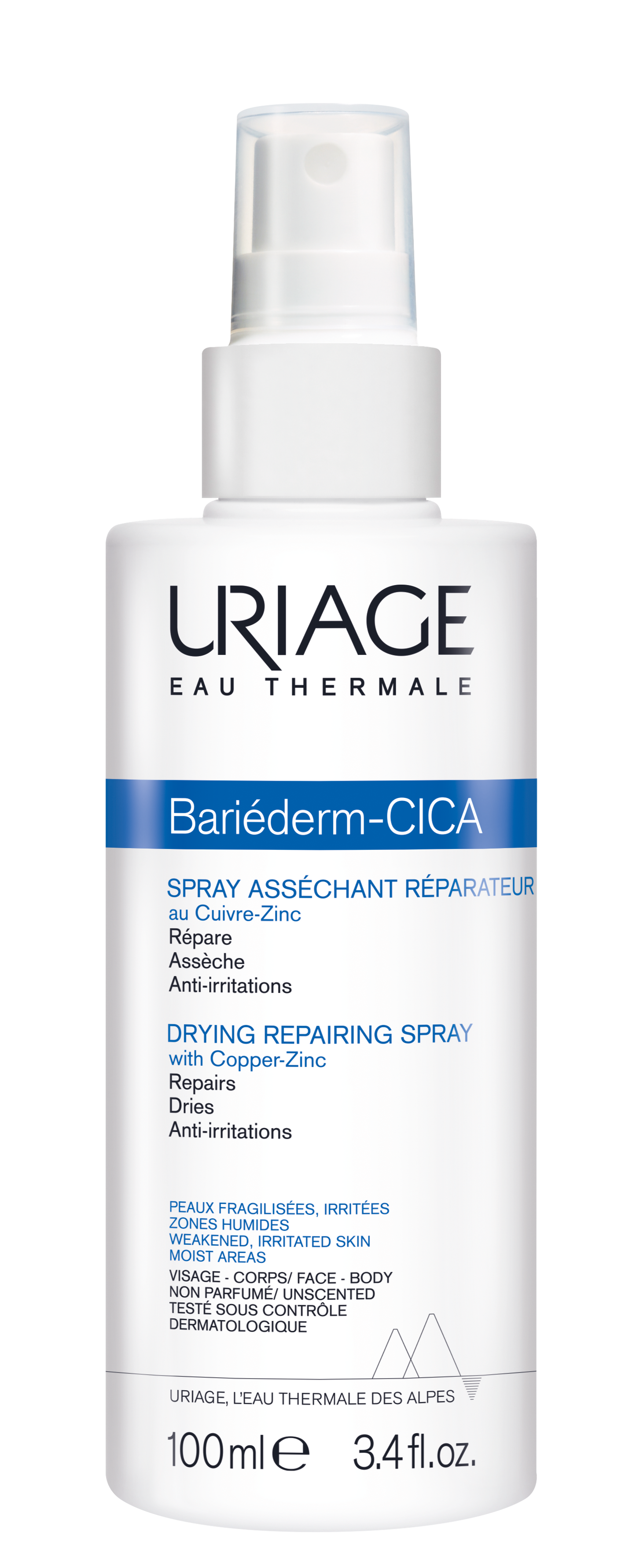 URIAGE BARIEDERM-CICA Drying Repairing Spray with Copper-Zinc