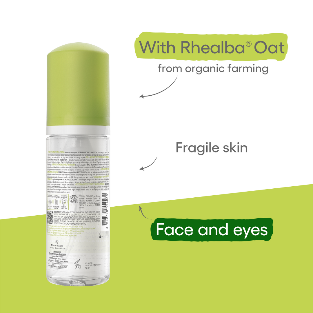 A-Derma Biology Hydra-protective dermatological cleansing mousse for sensitive oily to combination skin 150ml