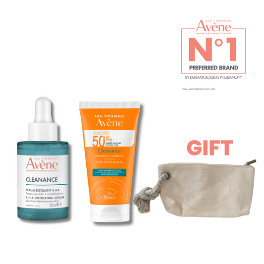 AVENE CLEANANCE SERUM EXFOLIANT A.H.A 30 ML  + AVENE CLEANANCE SOLAIRE SPF 50+ 50 ML