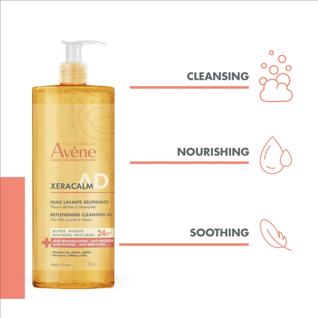 Avène Xeracalm ad replenishing cleansing oil 1L