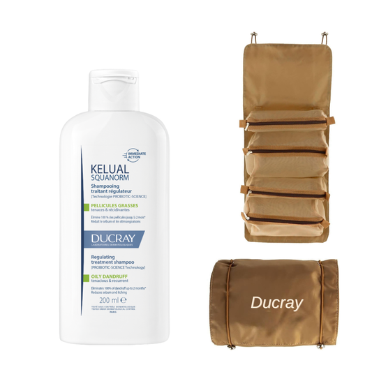 DUCRAY SQUANORM shampoo antipelicullaire grasses + pouch