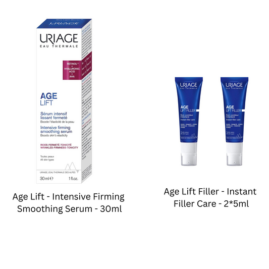Uriage Eau Thermale H.A. Booster  Serum - 30ml + FREE Eau Thermale - Water Sleeping Mask - Dehydrated Skin - 15ml