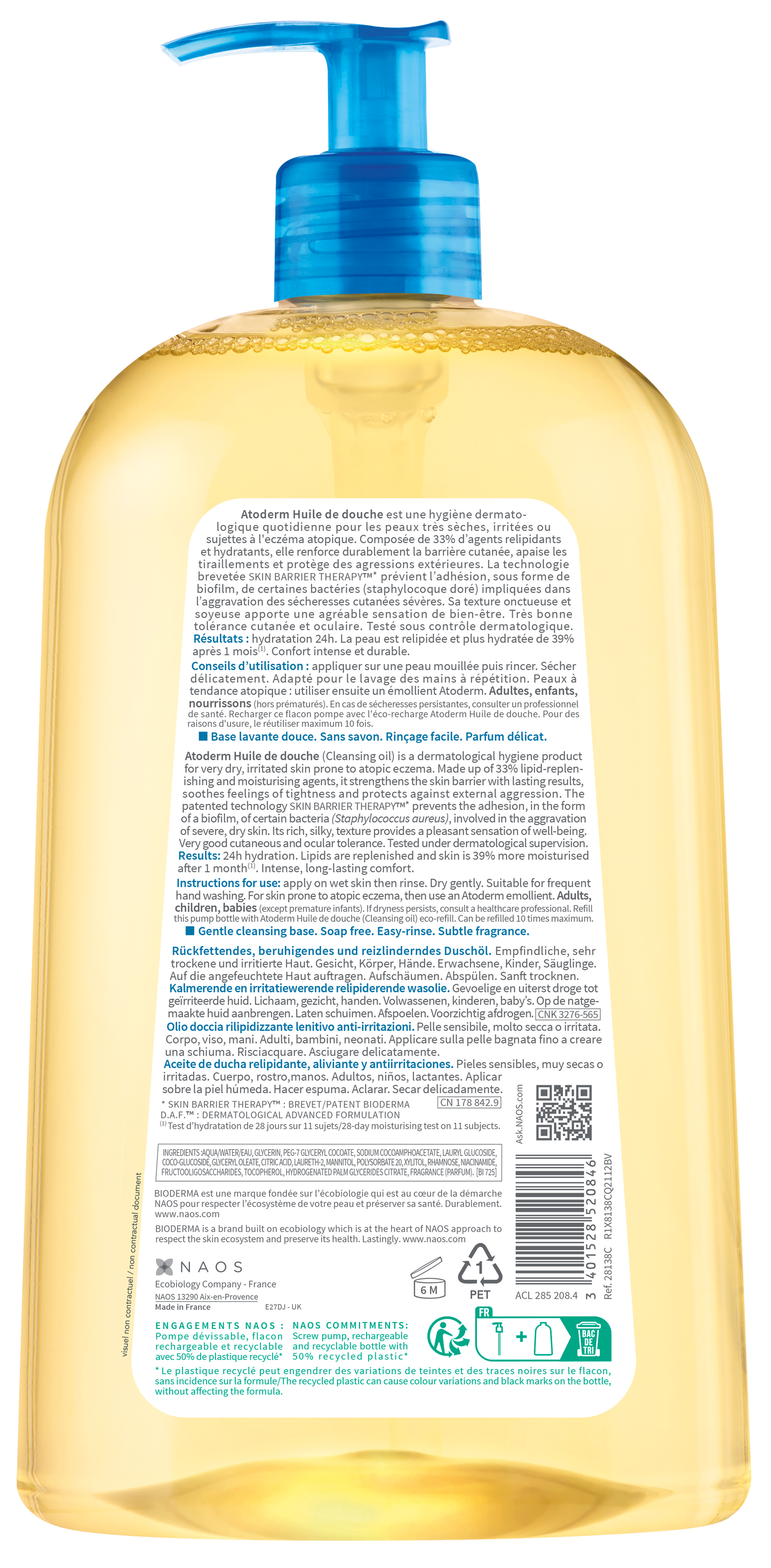 BIODERMA ATODERM SHOWER OIL 1L