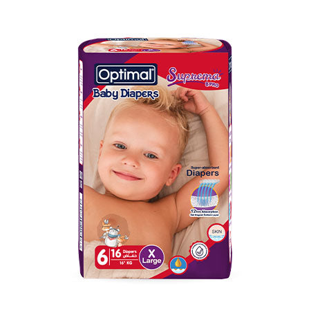 Optimal Baby Diapers 6 (16+Kg)-16Pcs  X-Large