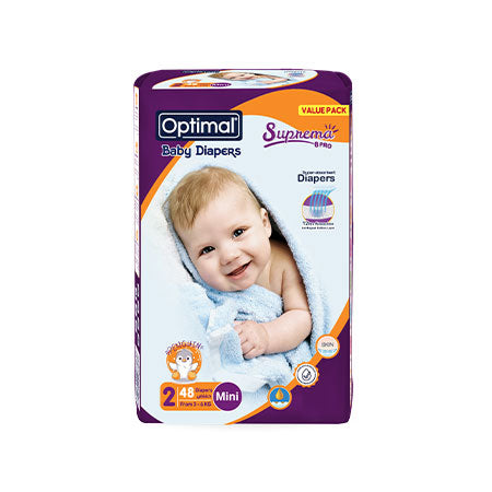 Optimal Baby Diapers 2 (3-6 Kg)-48 Pcs Mini