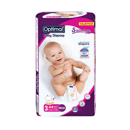 Optimal Baby Diapers 3 (4-9 Kg)- 44 Pcs Midi