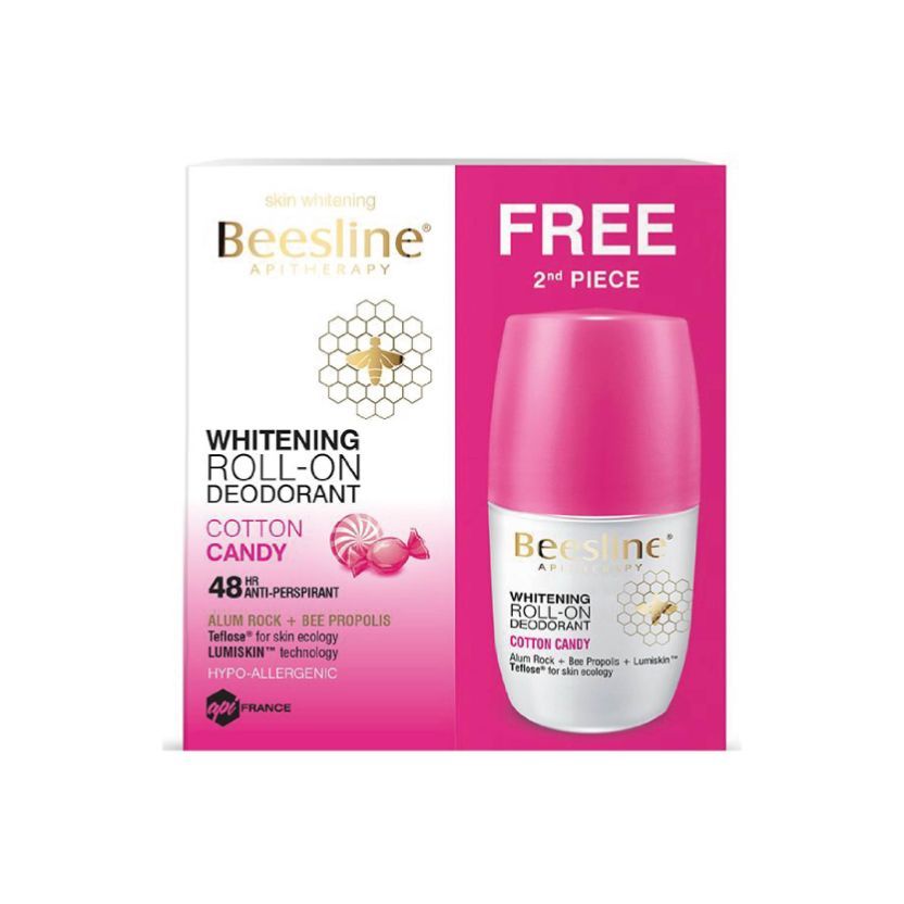 Beesline Natural Whitening Roll-On Deo Cotton Candy 1+1