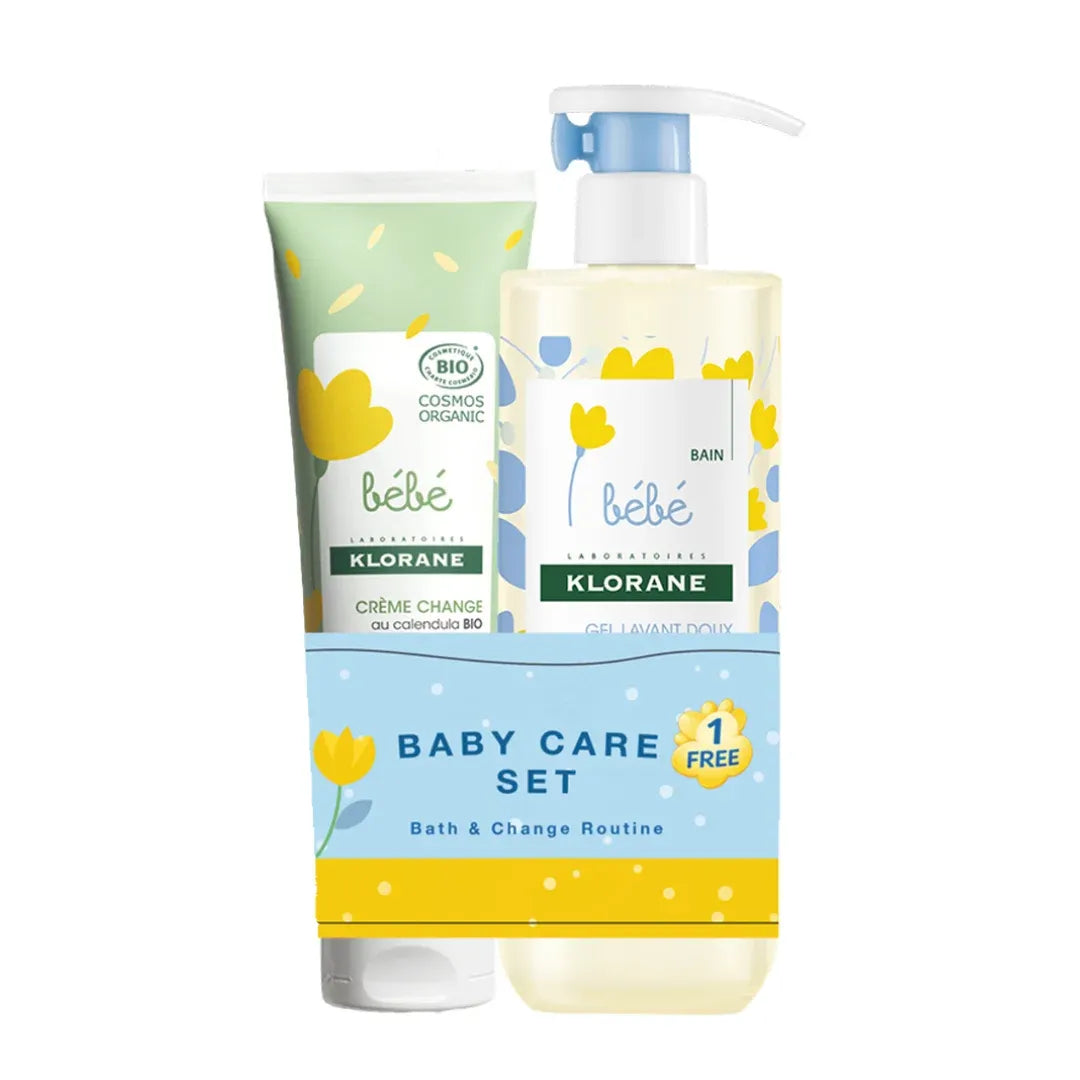 Klorane Bebe Gel Lavant Doux Corps Et Cheveux 500ml + FREE Bebe Creme Change 100ml